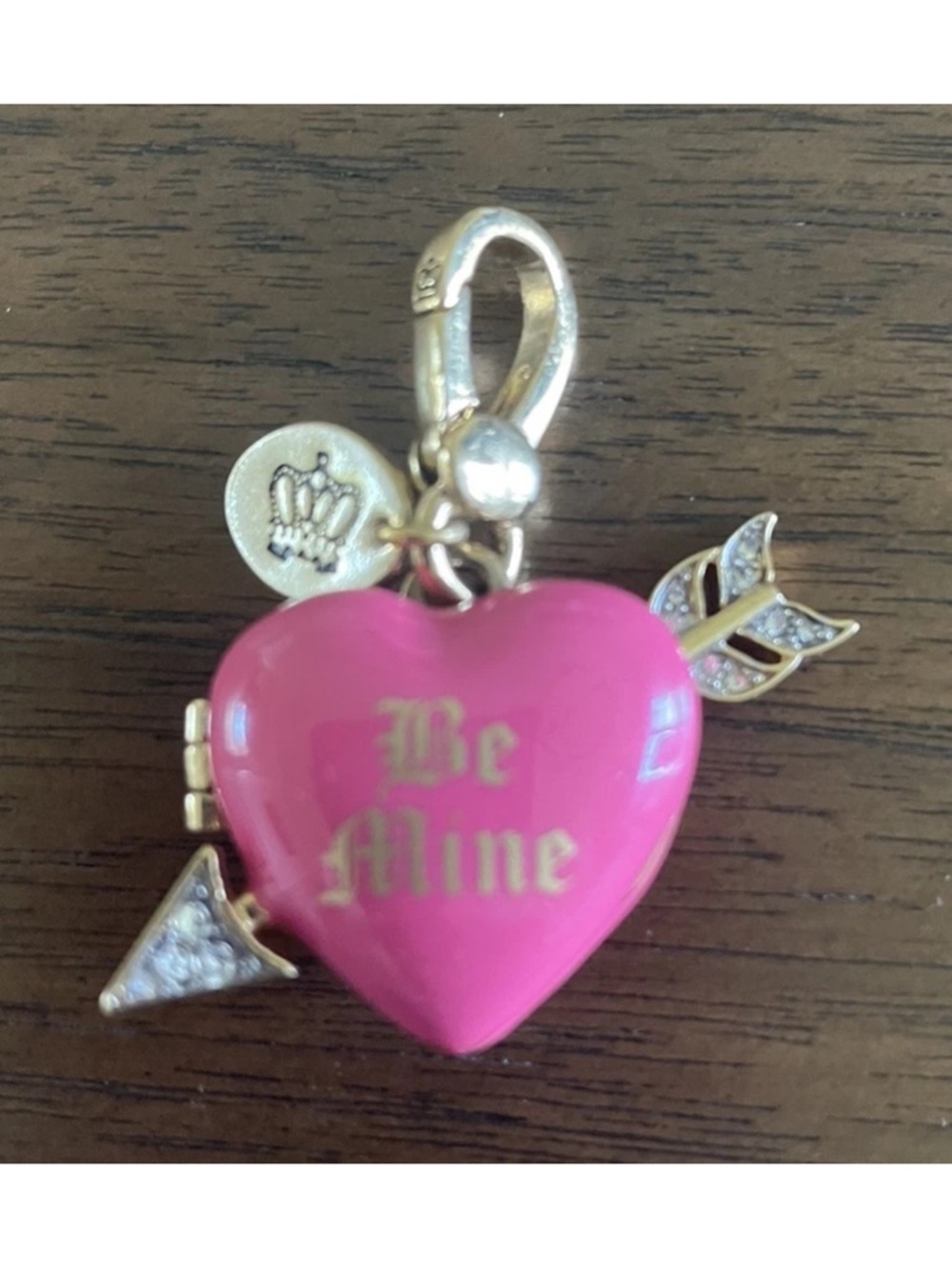 Juicy Couture Pink 'Be Mine' Puffy Heart Charm Locket 2010 Limited Edition